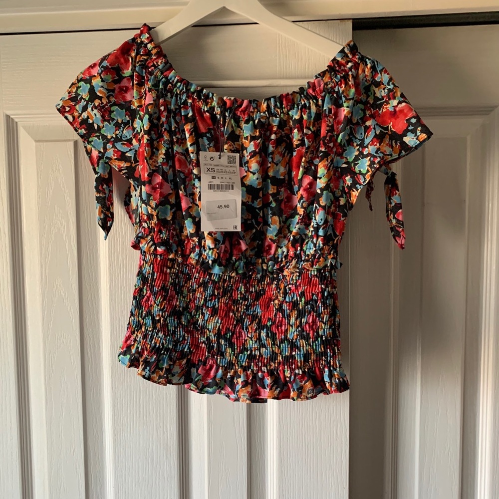 Zara colorful sexy top.